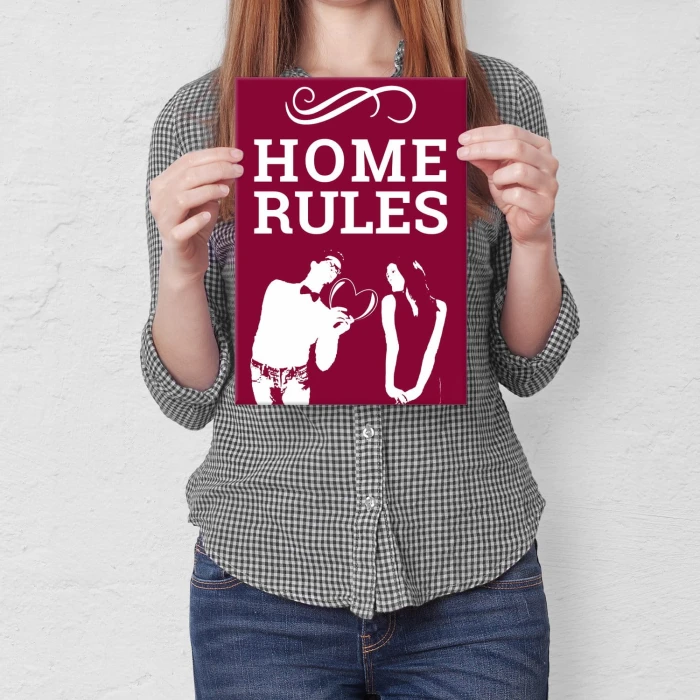 Plakat metalowy Zasady Dom Prezent