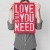 Plakat metalowy Love is all you need Prezent