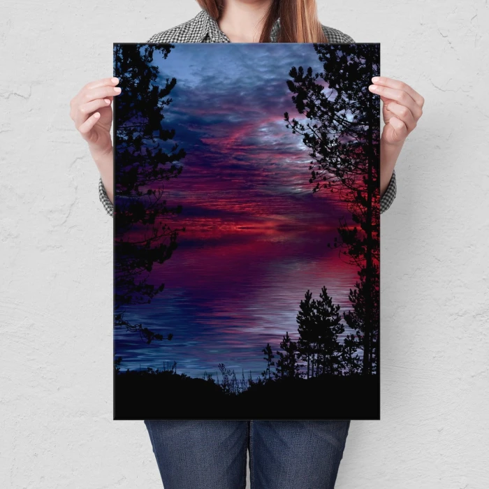 Plakat metalowy Lovely lake Prezent