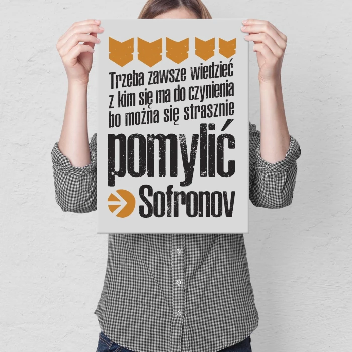 Plakat metalowy Sofronov Prezent