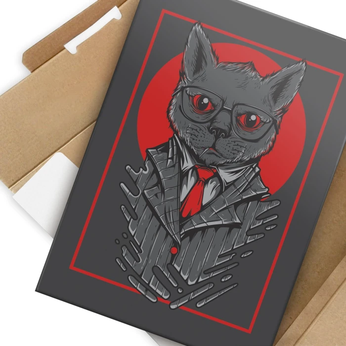 Plakat metalowy Kot z mafii Prezent