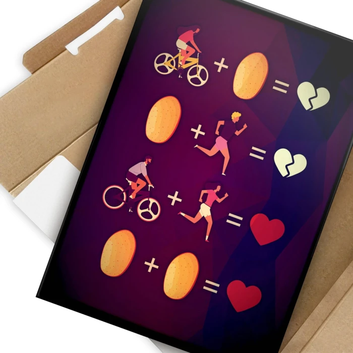 Plakat metalowy Love activity Prezent