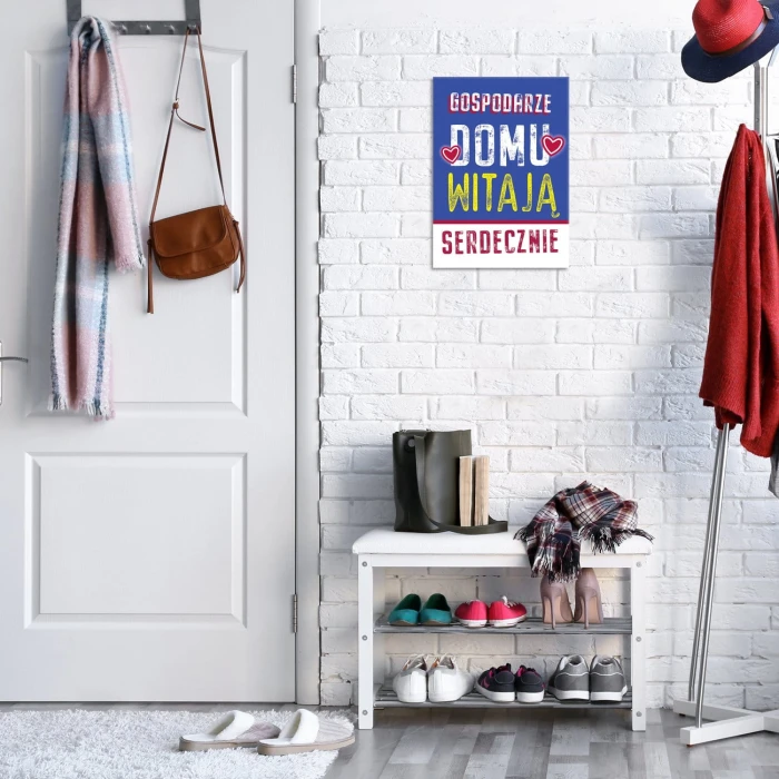 Plakat metalowy Witamy w domu Prezent