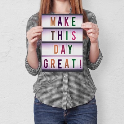 Plakat metalowy Make this day great Prezent
