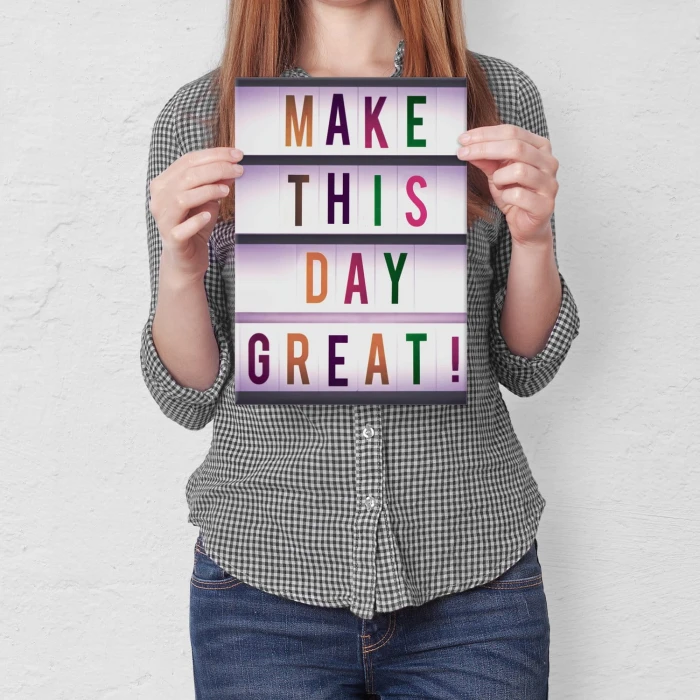 Plakat metalowy Make this day great Prezent