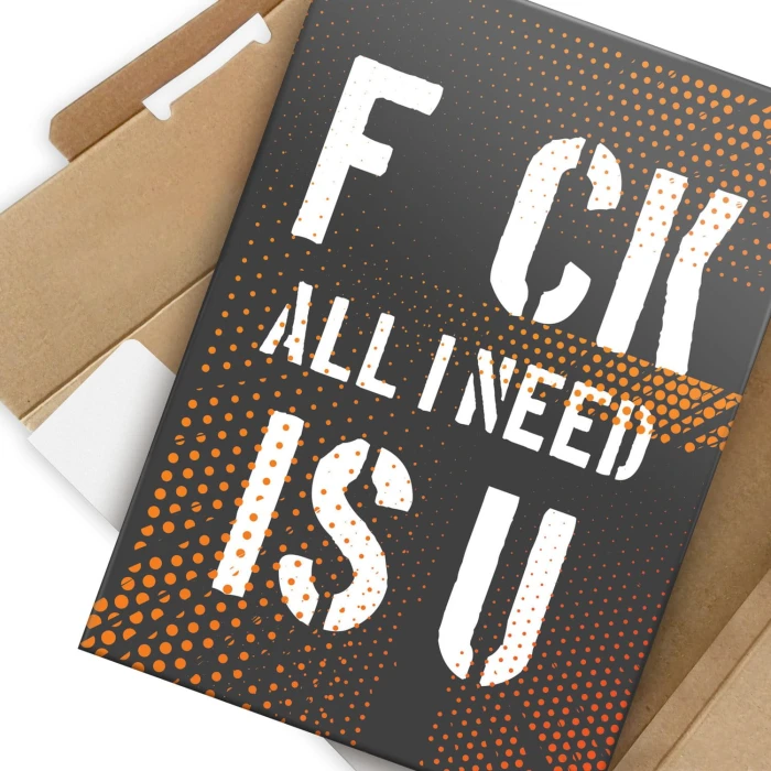 Plakat metalowy FCK all I need is U Prezent