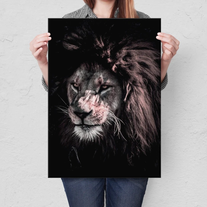 Plakat metalowy Lew Prezent