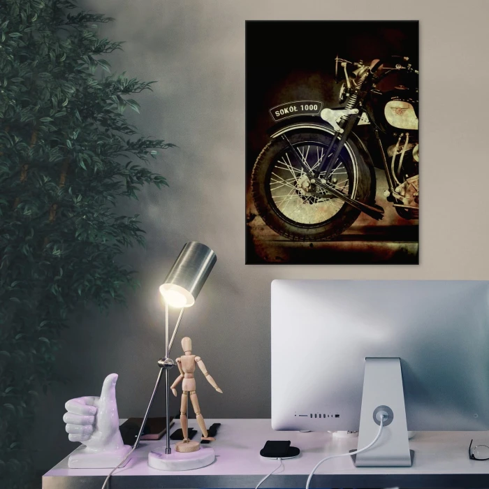 Plakat metalowy Motocykl Sokół Prezent