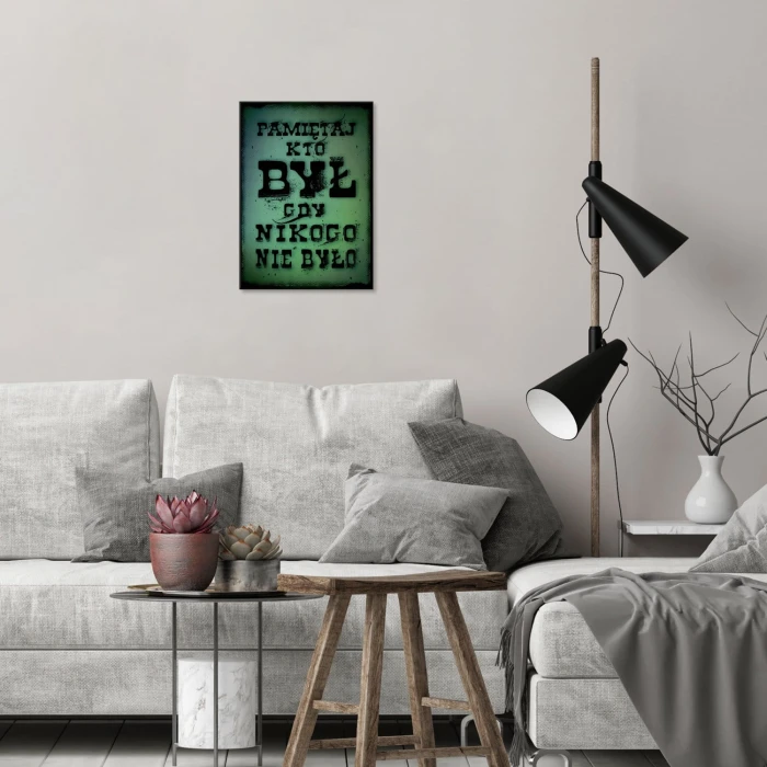 Plakat metalowy Pamiętaj kto był Prezent