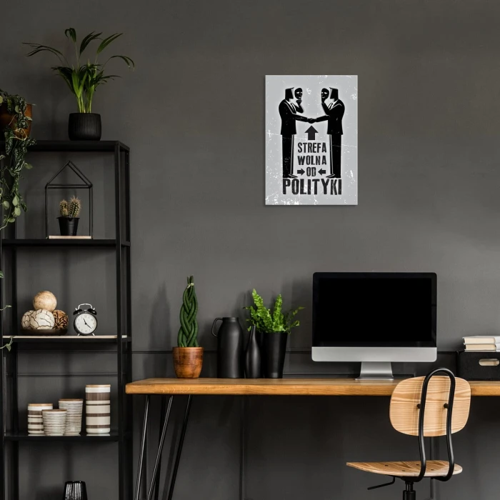 Plakat metalowy Strefa wolna Prezent