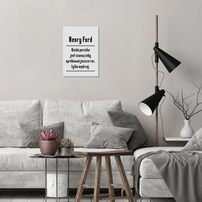 Plakat metalowy Porażka jest szansą Prezent