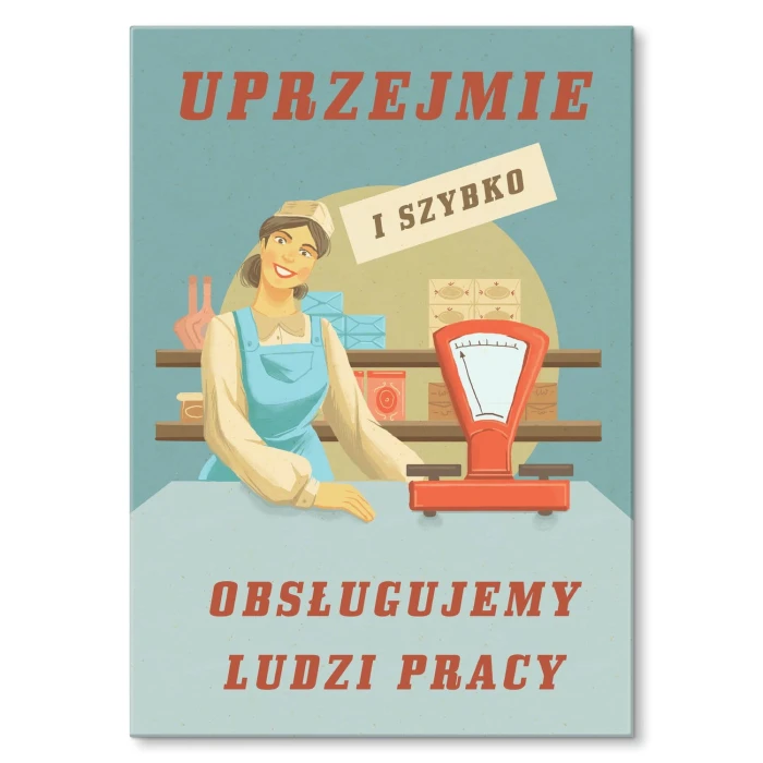 Plakat metalowy Ludzie pracy Prezent