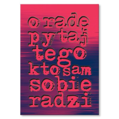 Plakat metalowy Pytaj o radę Prezent
