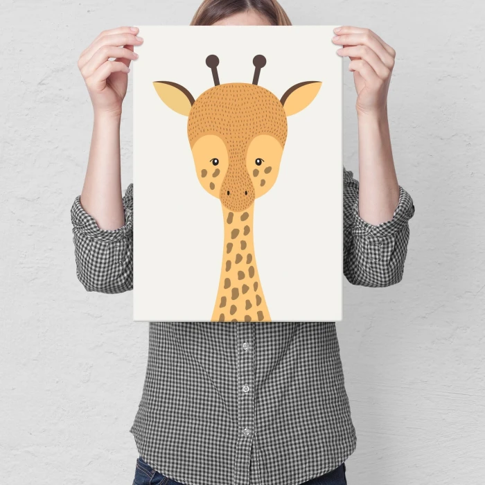 Plakat metalowy Żyrafa Prezent