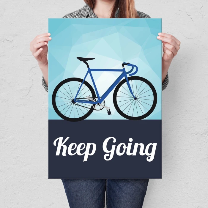 Plakat metalowy Keep going Prezent