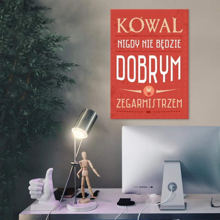 Plakat metalowy Kowal zegarmistrz Prezent