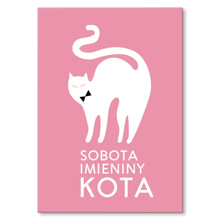 Plakat metalowy Sobota imieniny kota Prezent