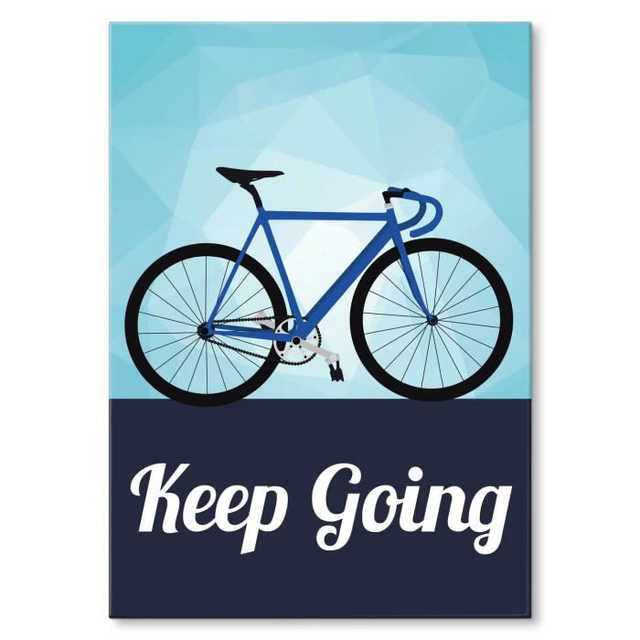 Plakat metalowy Keep going Prezent