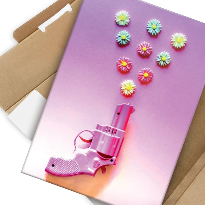 Plakat metalowy Kolorowy strzał Prezent