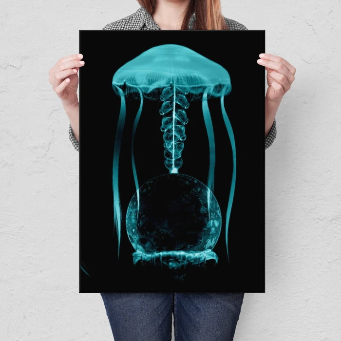 Plakat metalowy Jellyfish 1 Prezent
