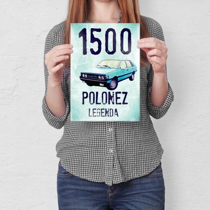 Plakat metalowy Samochód Polonez Prezent