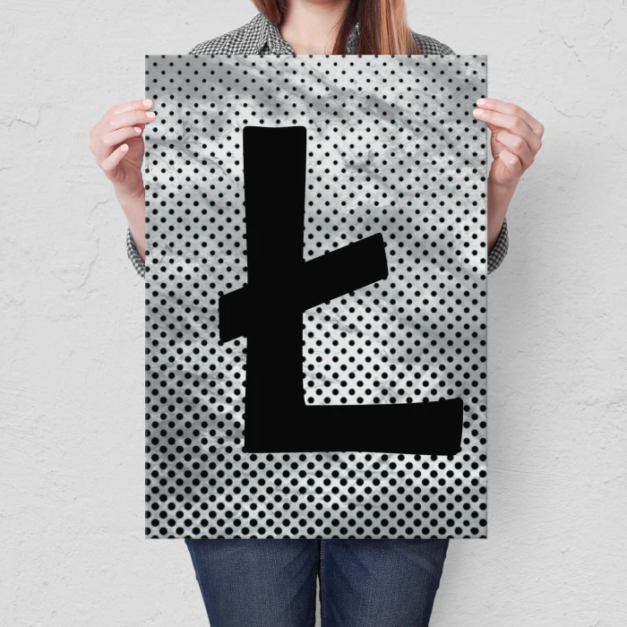 Plakat metalowy Litera Ł Prezent