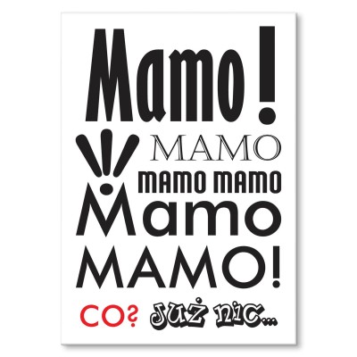 Plakat metalowy Mamo! Prezent