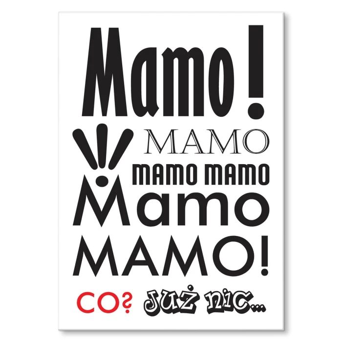 Plakat metalowy Mamo! Prezent