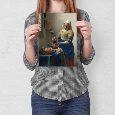 Plakat metalowy Vermeer Mleczarka Prezent