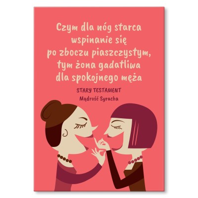 Plakat metalowy Żona gadatliwa Prezent