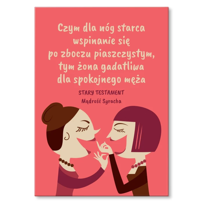 Plakat metalowy Żona gadatliwa Prezent