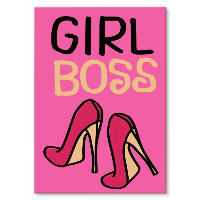 Plakat metalowy Girl boss szefowa Prezent