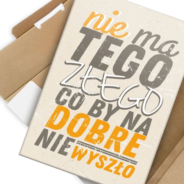 Plakat metalowy Nie ma tego złego Prezent