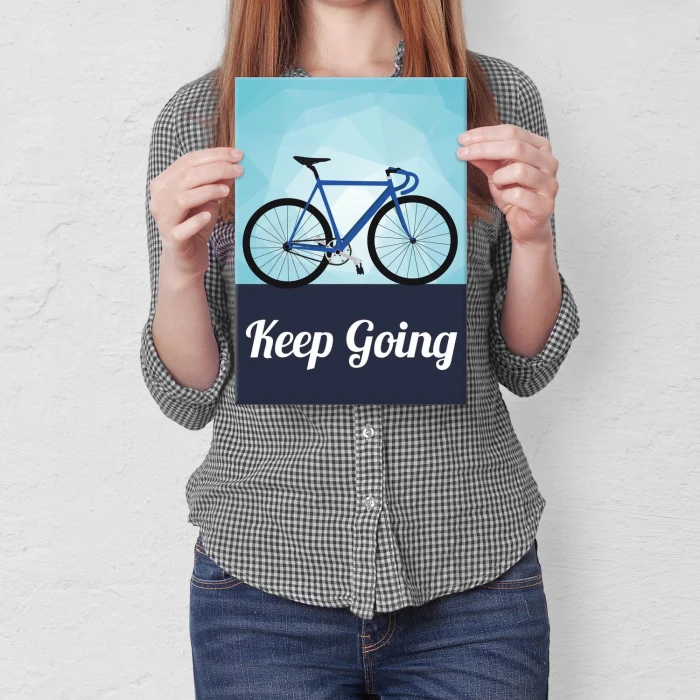 Plakat metalowy Keep going Prezent