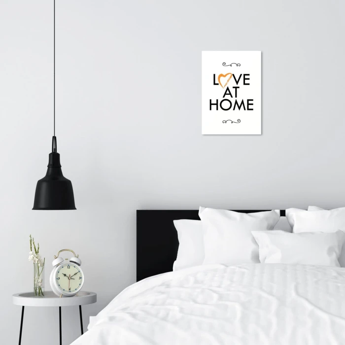 Plakat metalowy Love at home Prezent