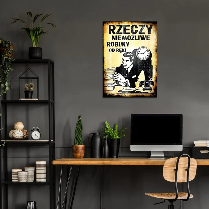 Plakat metalowy Rzeczy niemożliwe Prezent