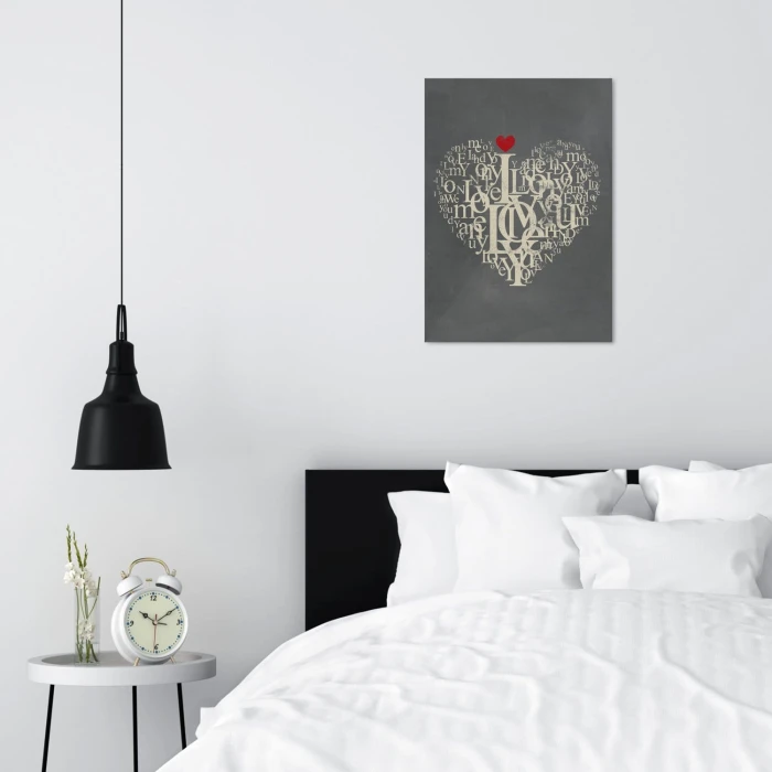 Plakat metalowy Serce Love Miłość Prezent