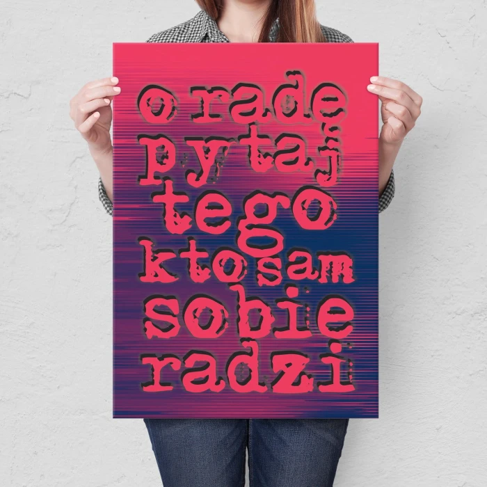 Plakat metalowy Pytaj o radę Prezent
