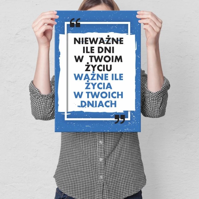 Plakat metalowy Ile życia w dniach Prezent
