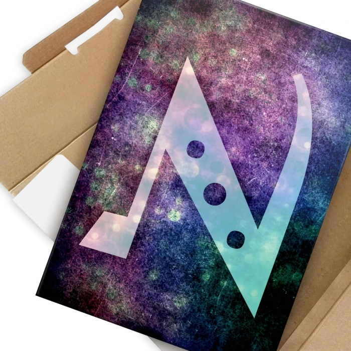 Plakat metalowy Litera N Prezent