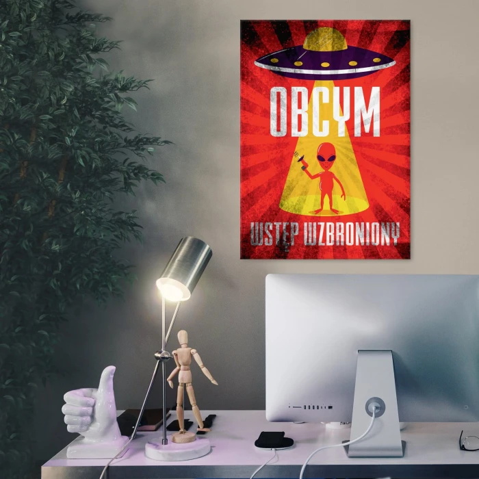 Plakat metalowy Obcym wstęp wzbroniony Prezent