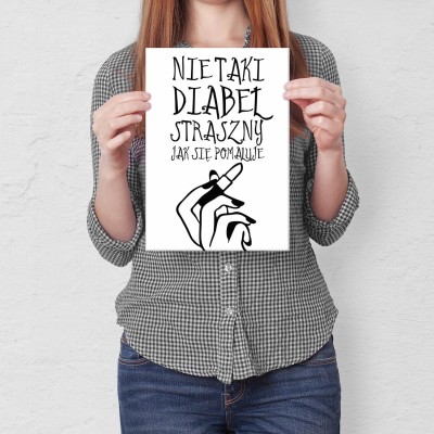 Plakat metalowy Nie taki diabeł straszny Prezent