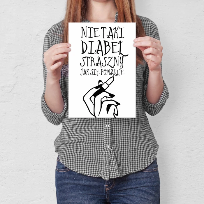 Plakat metalowy Nie taki diabeł straszny Prezent
