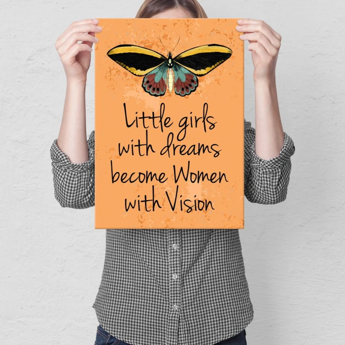 Plakat metalowy Little girls Prezent