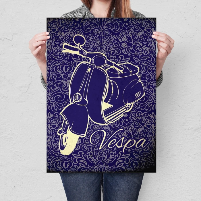 Plakat metalowy Vespa skuter Prezent
