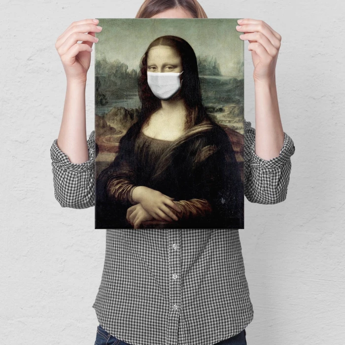 Plakat metalowy Masked Mona Prezent