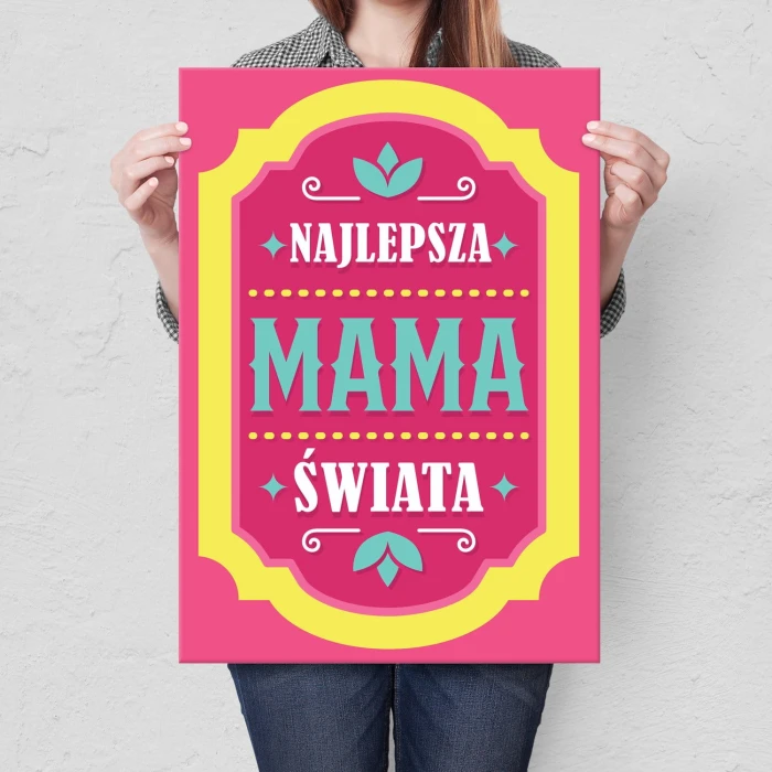 Plakat metalowy Najlepsza mama świata Prezent