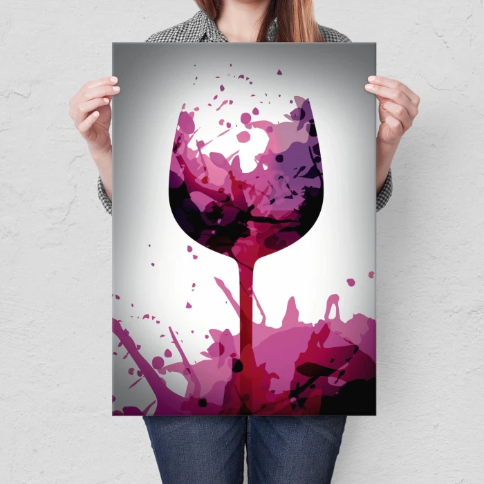 Plakat metalowy Kieliszek wina Prezent