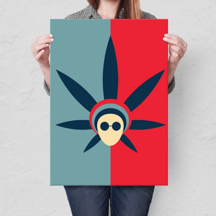 Plakat metalowy Marihuana Ganja Prezent