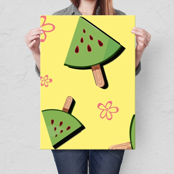 Plakat metalowy Lody na patyku Prezent